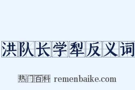 洪队长学犁反义词是什么意思的图片